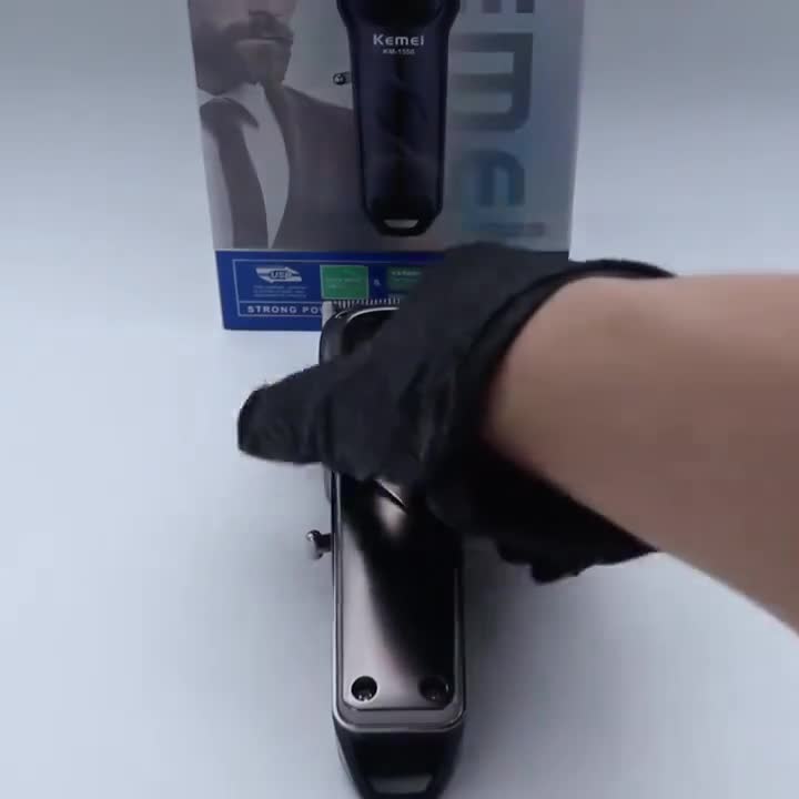 【HOT】Alat Cukur Kemei Elektrik Hair KM-1550 Alat pemotong rambut clipper rambut Original Cukuran Kemei KM 1550 Display LED Mesin Professional Hair Clipper Charging USB Type C