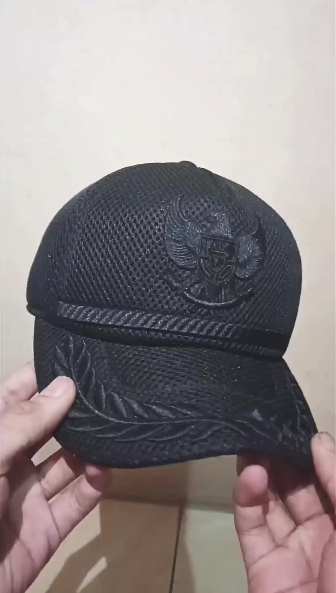 Topi Garuda Premium Full Hitam
