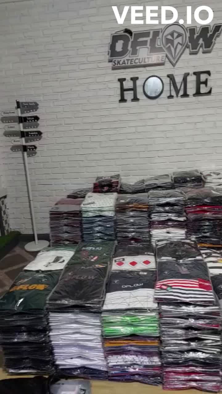 Kaos Lengan Pendek D'Flow Katun Distro Karet Baju Pria Keren Sablon