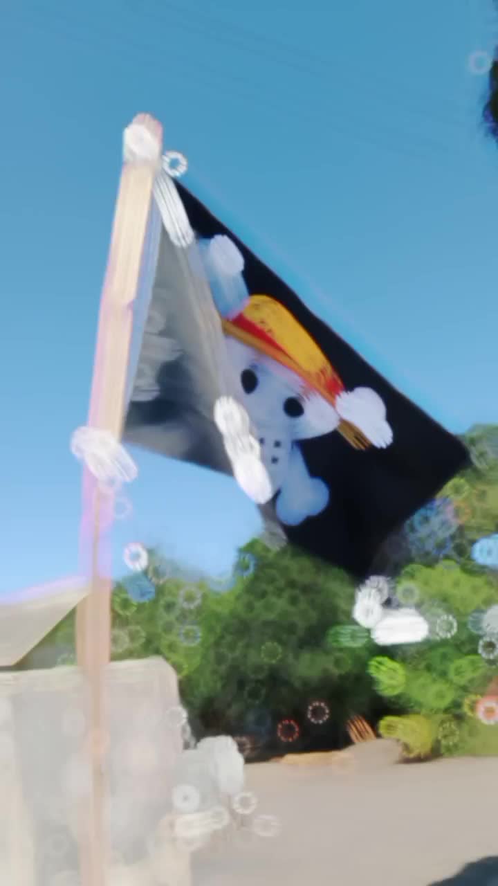 Bendera One Piece, Bendera kain one piece, bendera full printing, spanduk one piece