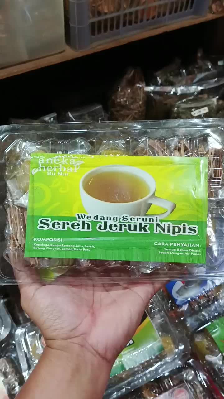 Wedang sereh jeruk nipis - wedang seruni - minuman seduh praktis - isi 10 - wedang sereh - wedang jeruk nipis - oleh-oleh khas kota Jogja