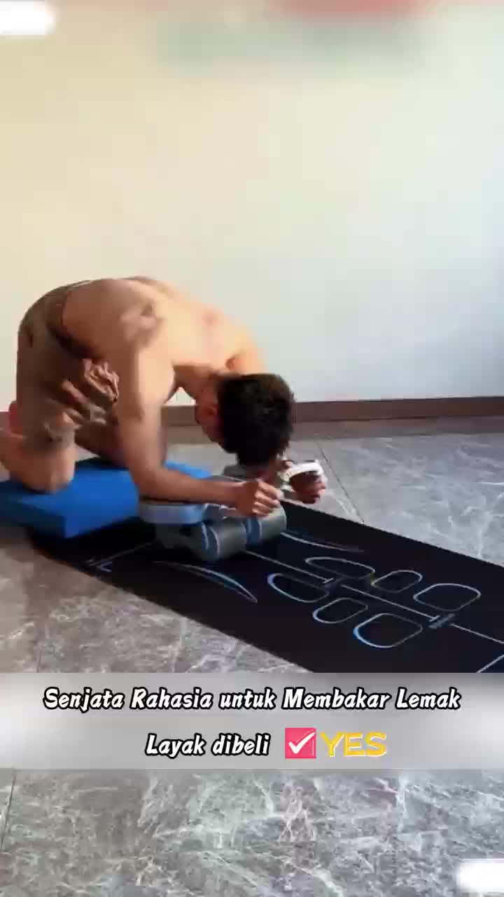 Lucky body Latihan kebugaran roda perut rebound otomatis novel berwarna-warni Kursi Lari 4 roda 3 dalam 1 perhitungan peralatan kebugaran olahraga rumah pintar untuk melatih otot perut, membakar lemak untuk kurus badan loop  wheel