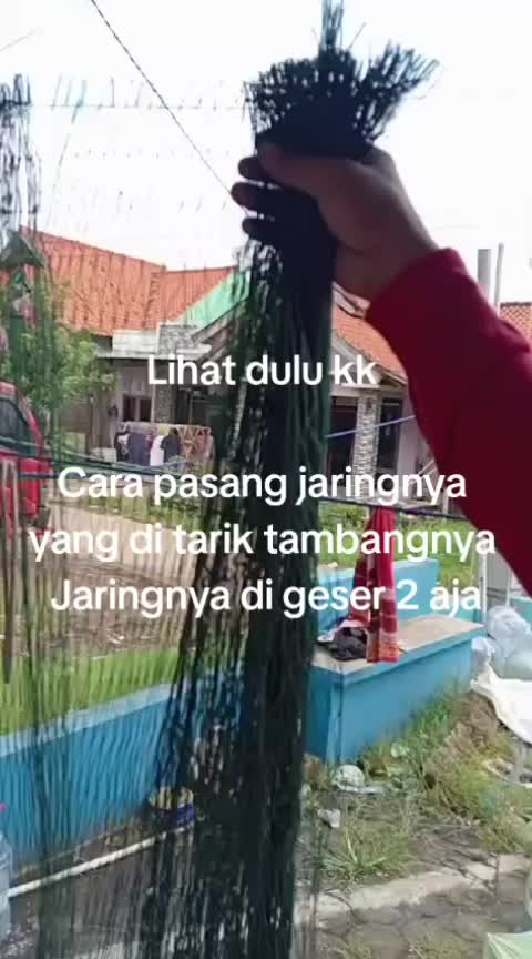 jaring pagar ayam p 50M L 3 m Tali Uda terpasang tali atas bawah