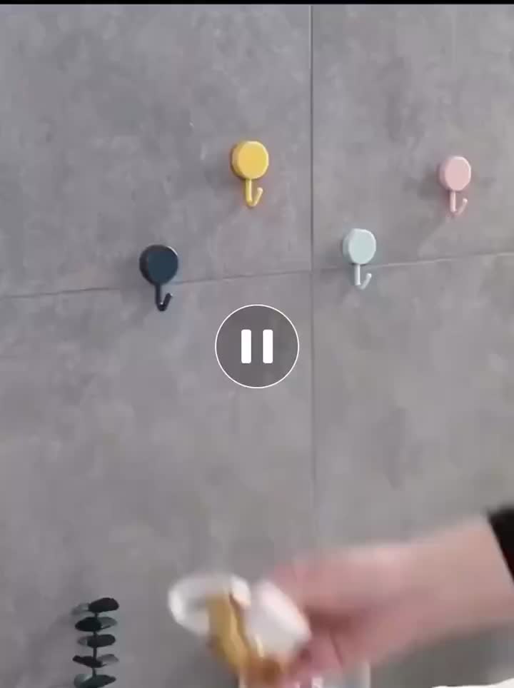 (COD) Hook Macaron Bulat Gantungan Dinding Bulat Polos Gantungan Kunci Baju Kuat Serbaguna