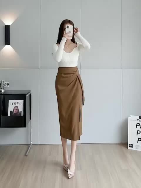 KHARIZKA - Tamara Midi skirt Rok Style Korea Rok Casual Flowy Rok Wanita Korean look Korean Skirt Remaja Dewasa Pesta