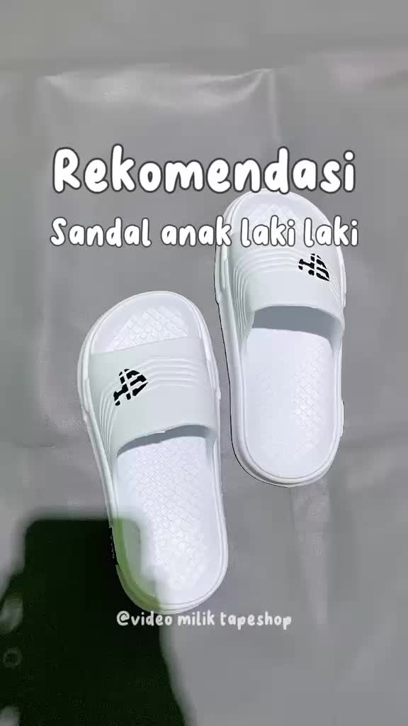 TS Sandal Selop Pria Dewasa EH 81A-P Size 36-43 Slip On Kekinian Polos Putih Cowok Dewasa Sendal Bahan EVA 3 CM Tinggi Sandal All White Shoes
