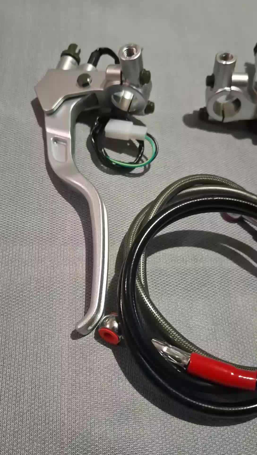 PAKETAN HEMAT MASTER REM TABUNG OVAL CHROME + SELANG REM DEPAN UNIVERSAL 95CM ALL MOTOR