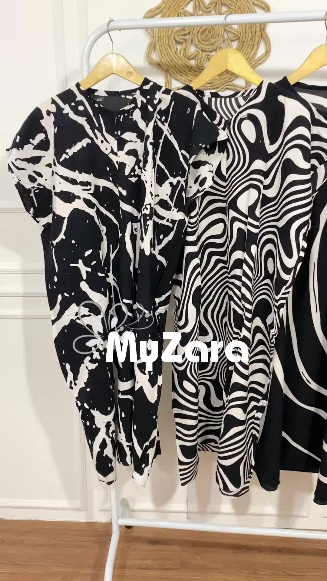 Daster Lowo Busui Bahan Rayon Premium Tebal JUMBO Monochrome - Zamee.id