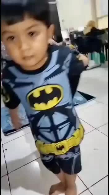 Setelan Baju Kostum Anak Batman Sayap Pendek Gratis Topeng