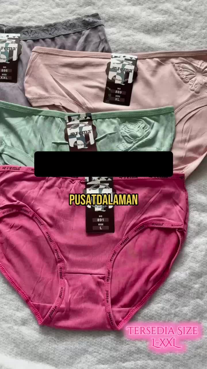 6PCS CELANA DALAM WANITA FEMA 891 890 884 888 889 887 SIZE L-XXL Segitiga Cewek