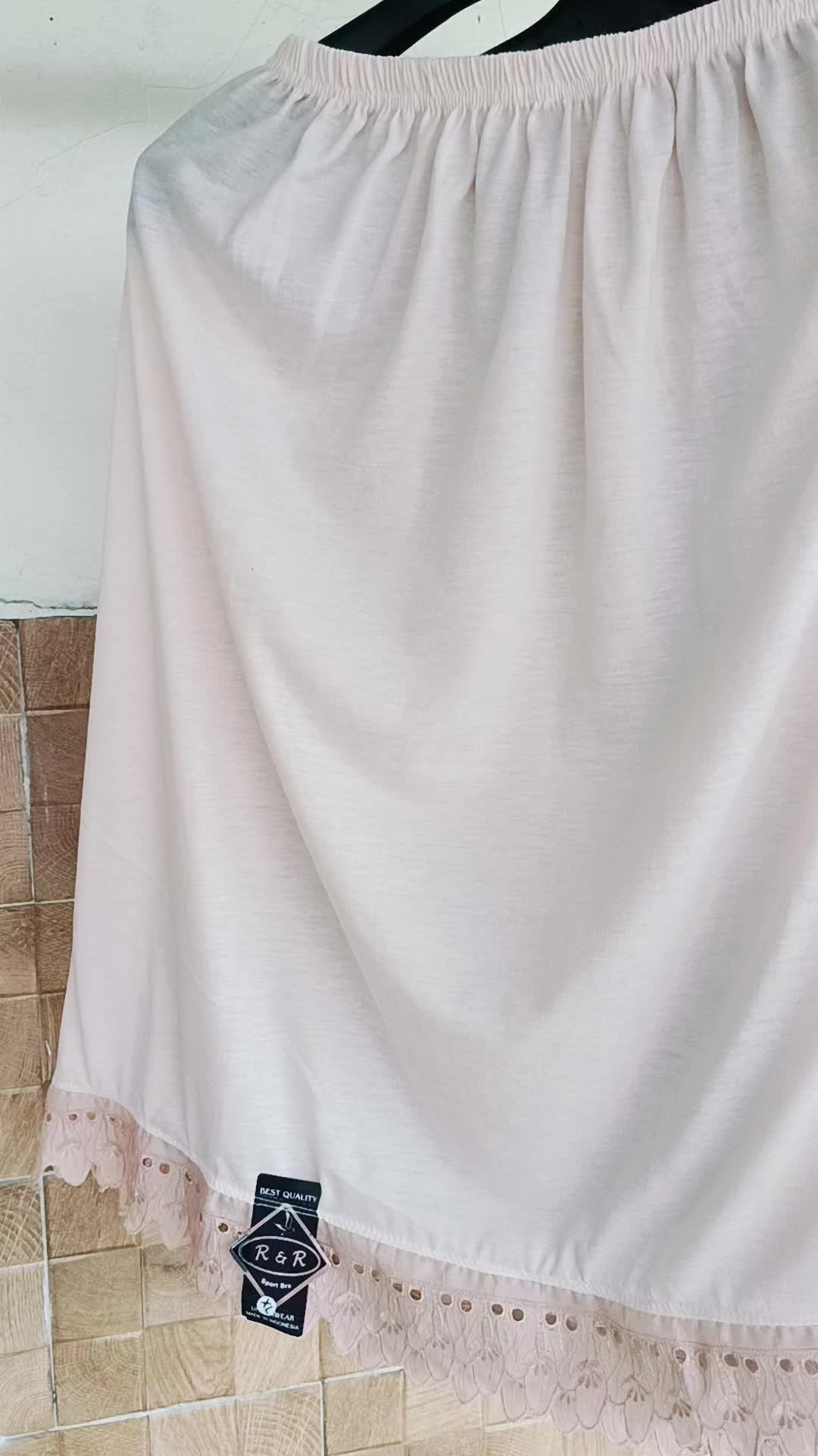 Rok Dalam Pendek XL XXL Bahan Katun Halus Lembut Adem Karet Nyaman Dewasa Wanita Mini Hitam Pink Putih