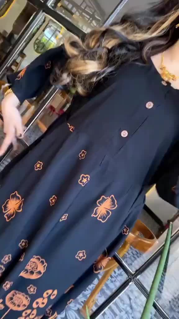Daster Chibi Rayon Jumbo XXL Lengan 3/4 Trends LD 120 Busui Bumil Daster Terlaris Dress  Kancing Batik Wanita Panjang Kain Tebal Nyaman