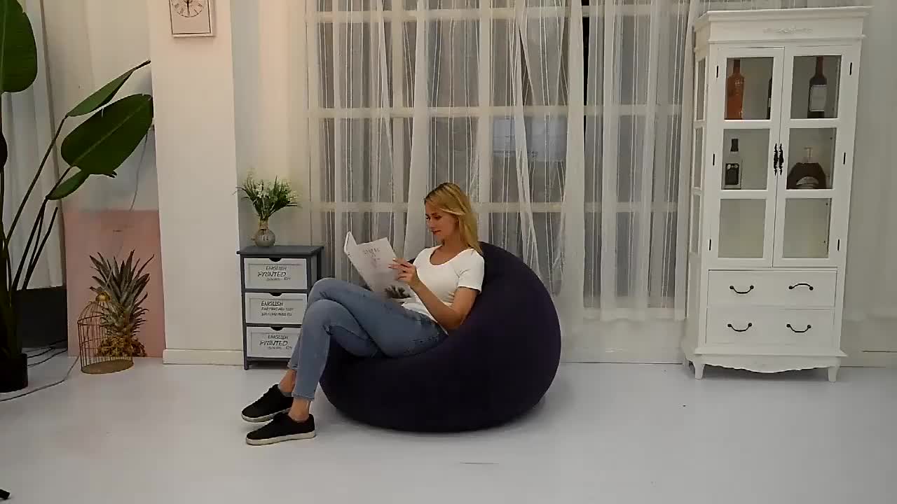 Kursi sofa tiup Portabel sofa tiup/Sofa malas/ Sofa bean bag yang mudah disimpan Sofa kafe Sofa tunggal Estetis Furniture Cafe