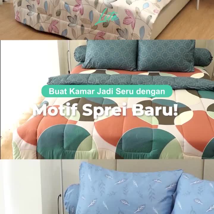 [NEW LAUNCHING] Kintakun LITE Sprei Set 160 x 200 / 180 x 200 Special Minimalis Bunga Microfiber 20 cm