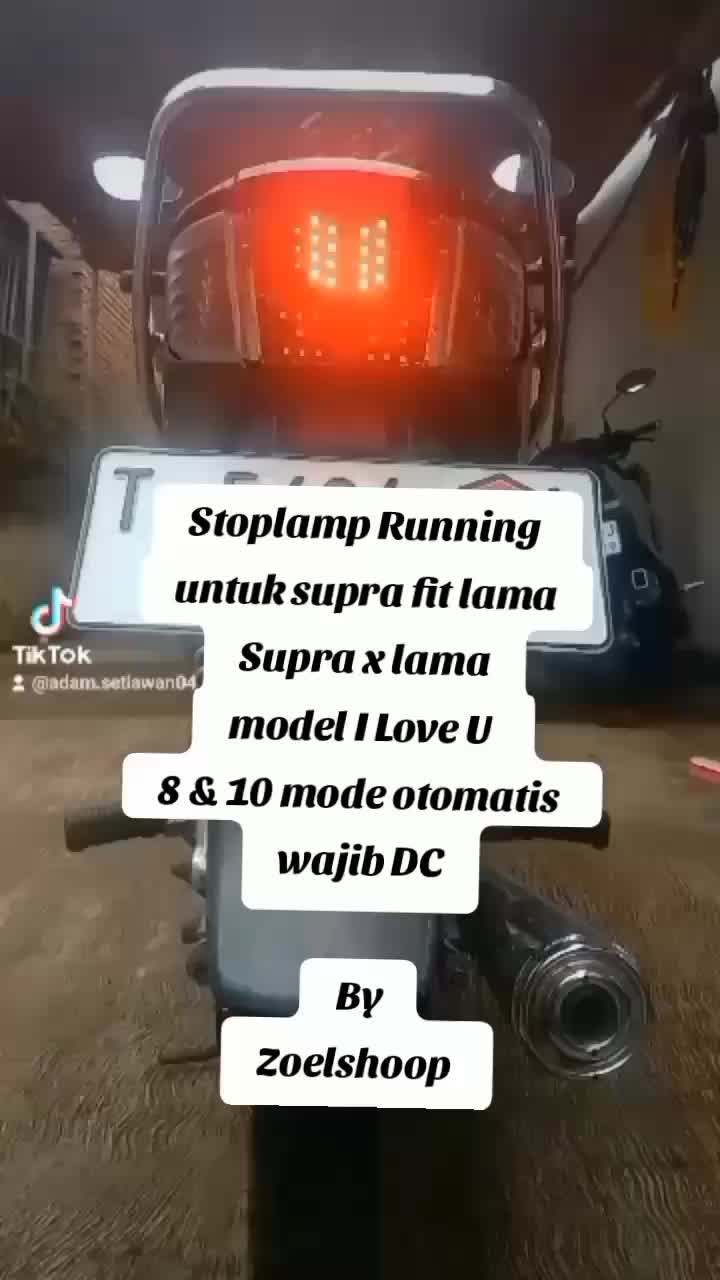 Stoplamp Running Supra fit lama Supra x lama 10 mode otomatis arus wajib DC