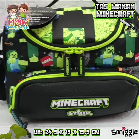 Lunch Bag Minecraft / Tas Makan Minecraft / Tas Bekal Anak Selempang Minecraft Boy / Tas Makan Anak Laki-Laki Boy