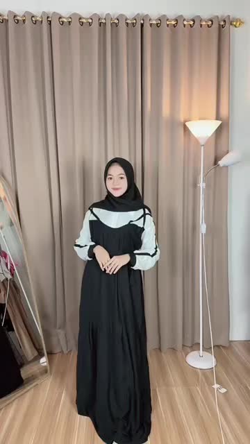 Gamis Rayon Twill Silang Premium Gamis Maxy Model Terbaru Model Kekinian
