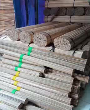 [ LANGSUNG KIRIM ] tirai bambu gulung krey bambu krey sawit outdoor ukuran 2m x 2m + tali kerekan - Curtain