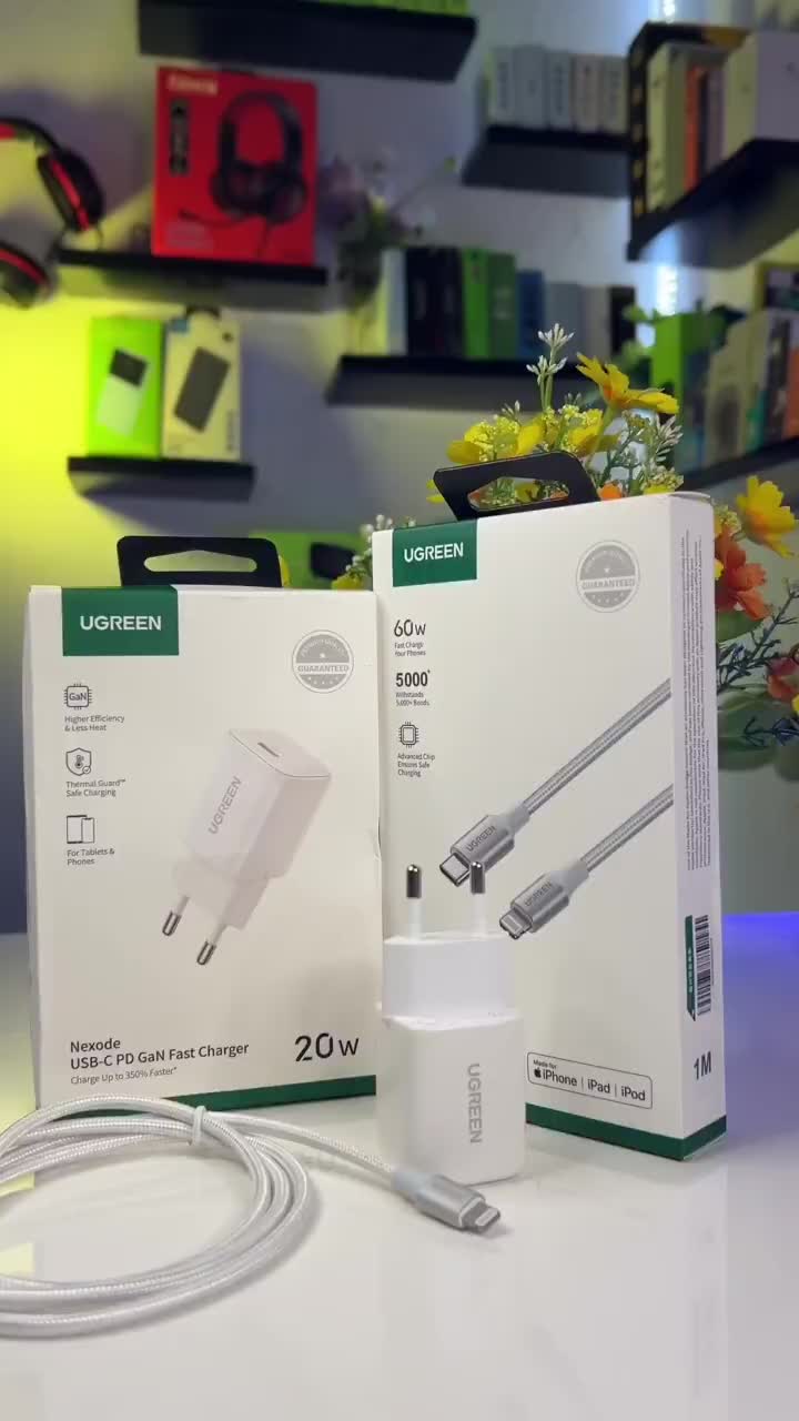 [ Asteros X Irvan Galih ] UGREEN Charger iPhone C to Lightning MFI PD Fast Charging 20w 30w