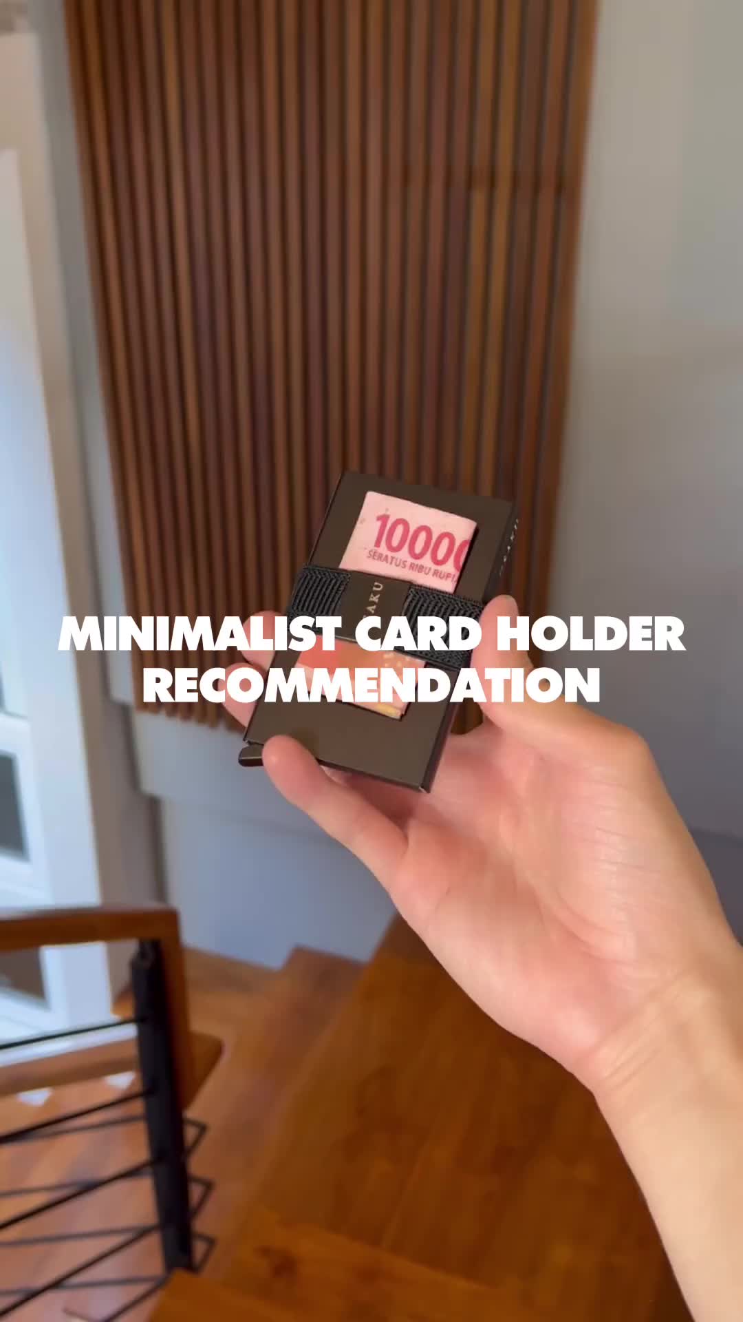 SAKU Dompet Kartu Pria Wanita Smart Card Holder Wallet RFID BLACK