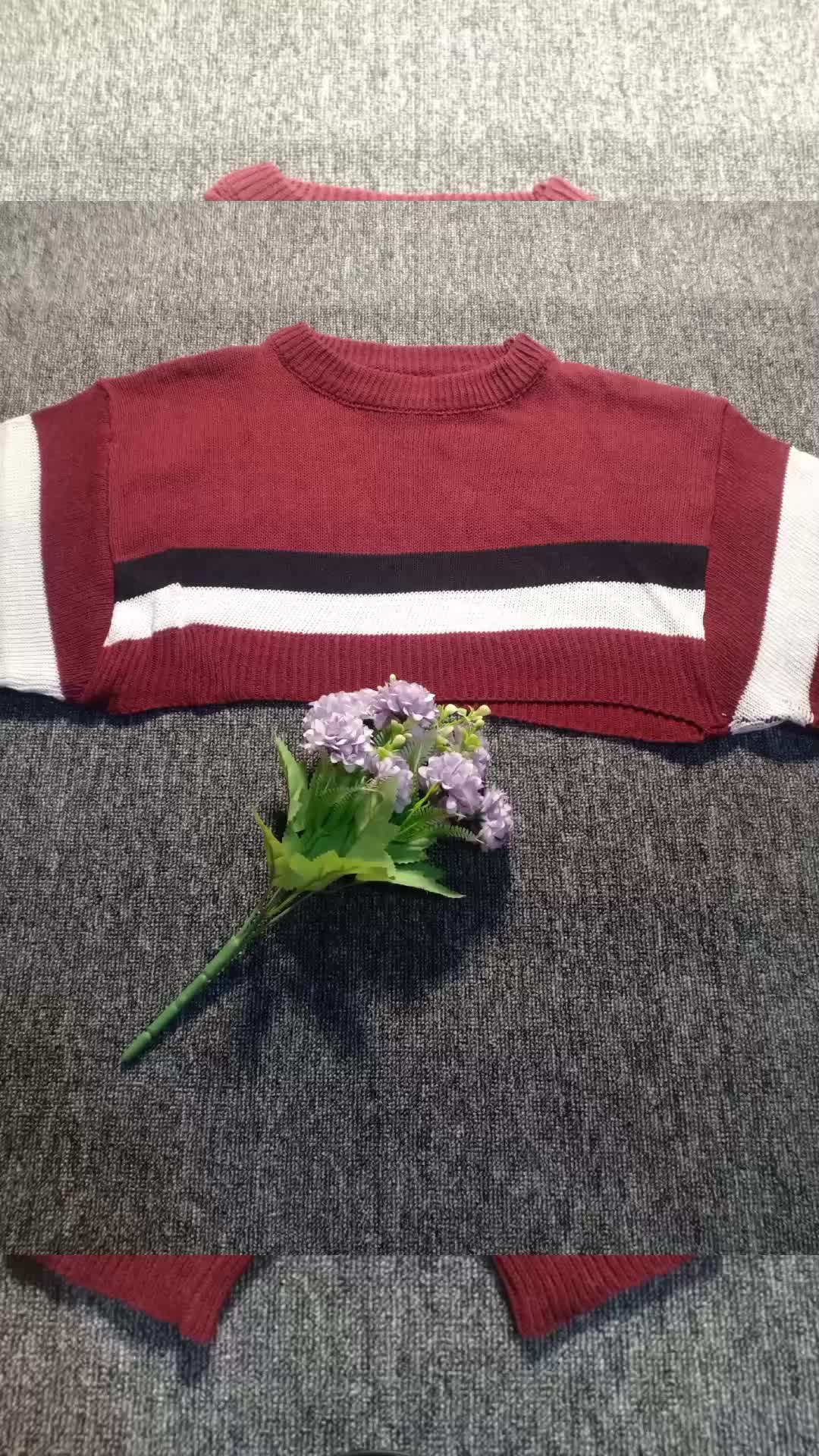 OOTD LAYLA Swetear Crop manset bolero Rajut Stripe antasan wanita terbaru Knitwear Atasan Baju Top Panjang Dewasa Katun Cardigan Outer Tangan Oversize Sweater Cewek Jaket Remaja Tebal