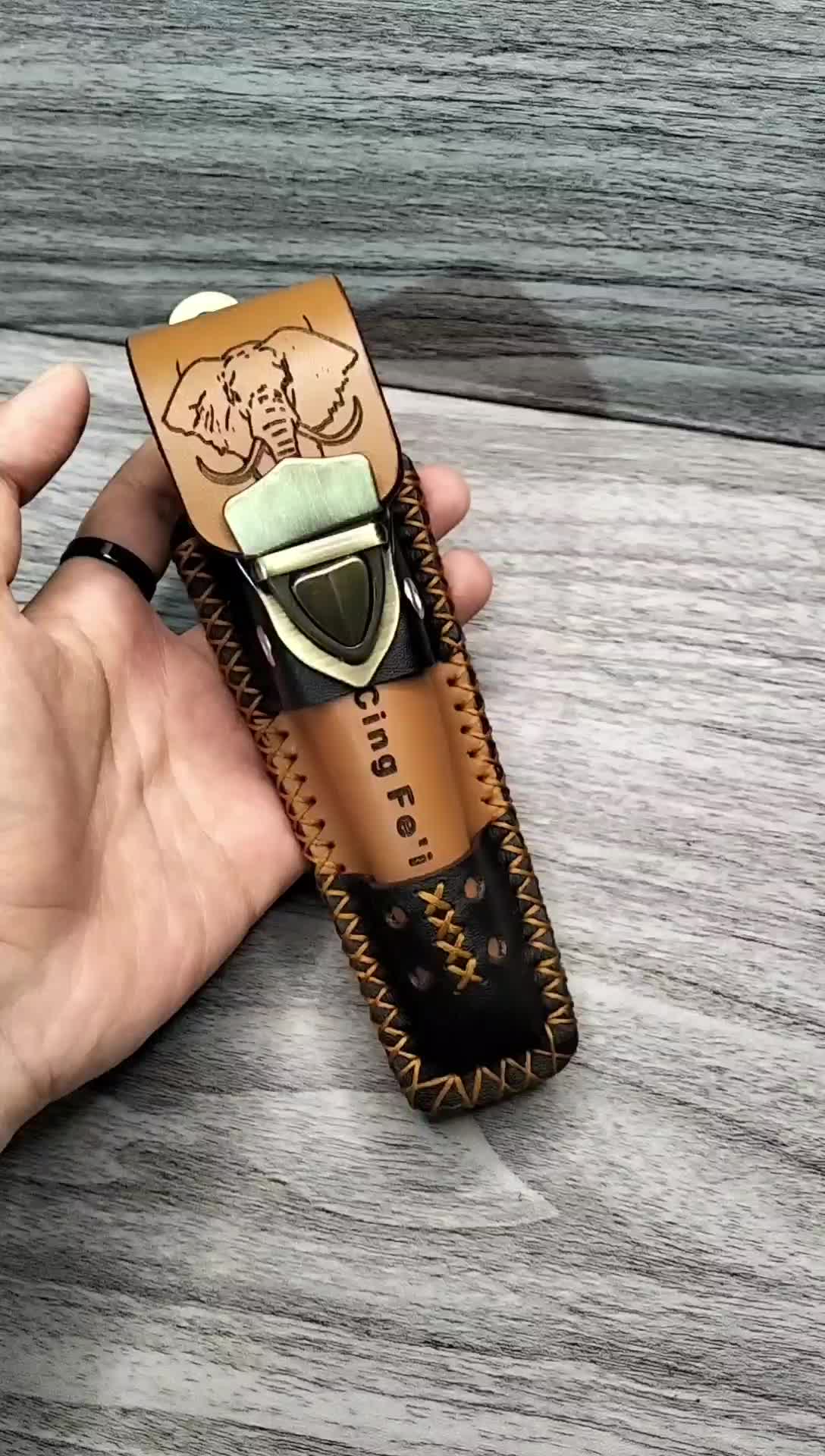 Sarung Kulit Pipa Handmade Berkualitas Model Indian - Aksesoris Pria Untuk Pipa