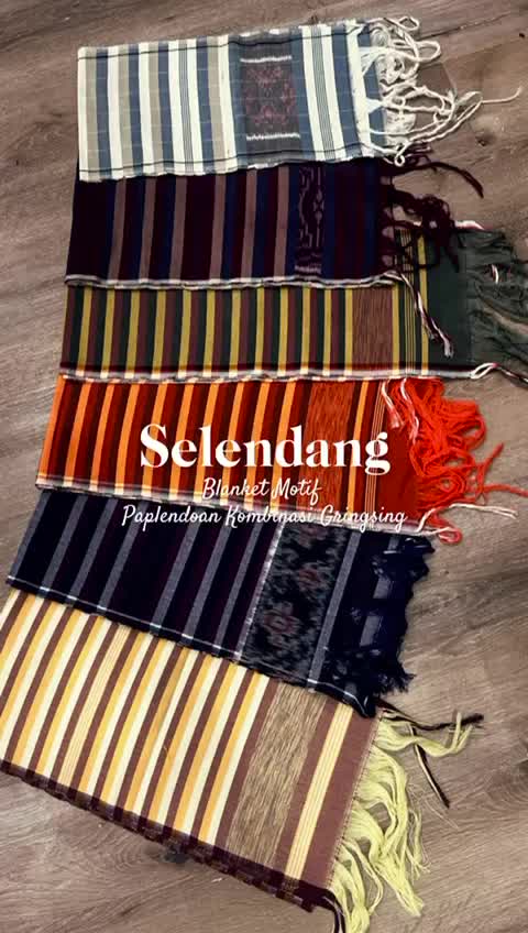 Selendang Blanket Motif Peplendoan Kombinasi Gringsing | Kain Selendang Viral