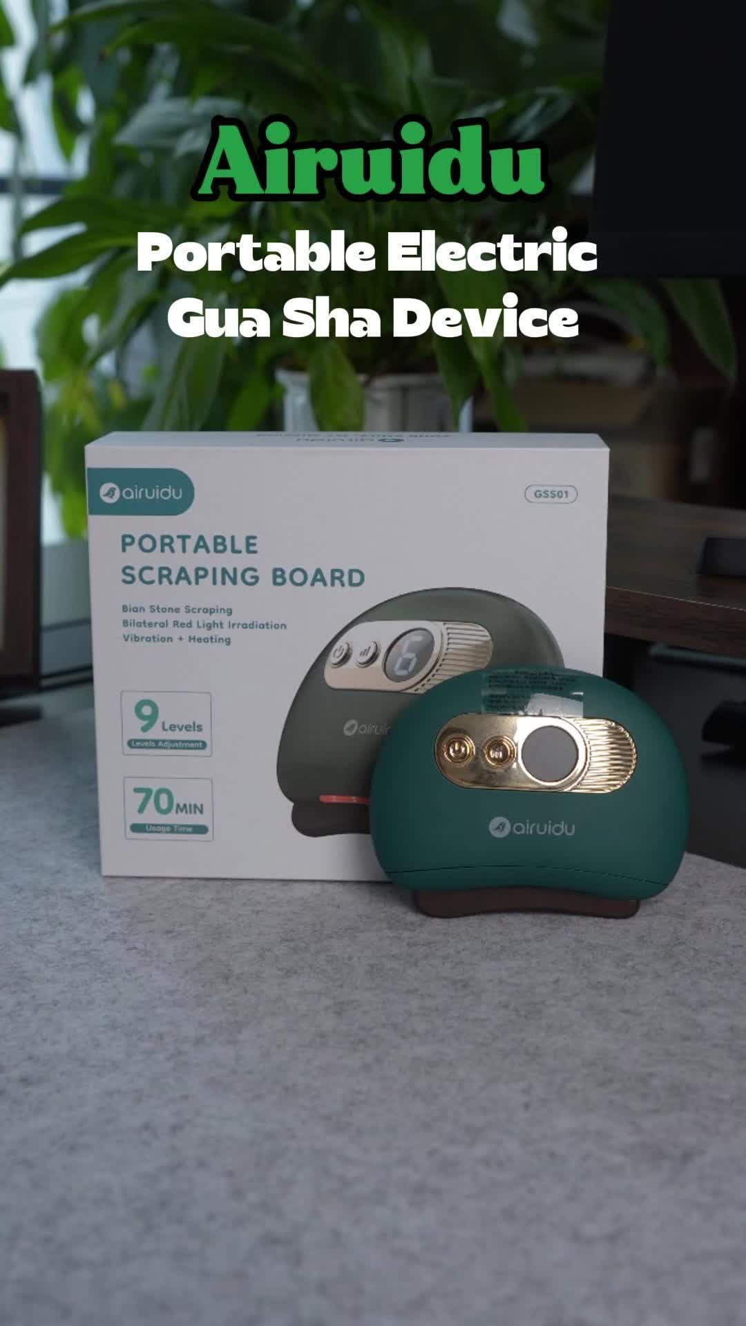 Airuidu GSS01 Gua Sha Alat Pijat Elektrik Face Massage Electric Massager - Natural Bianstone 2 in1 Fisioterapi Scraping Kerikan Kerokan badan dan wajah