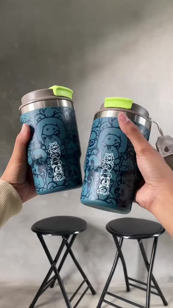 CRSL Zoey Water Bottle I Botol Tempat minum I Tumbler I Tumblr Travel Bottle Stainless 480ml 16oz | Tahan Panas Dingin up to 6 jam Kitchenware Vacuum
