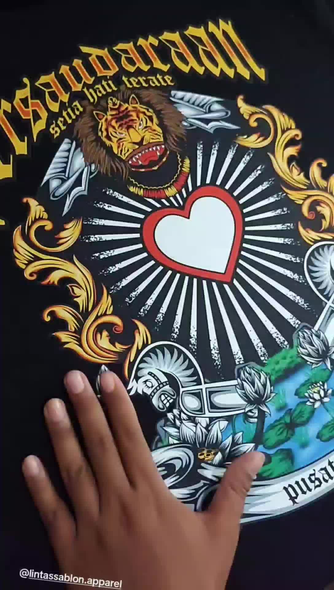 Kaos PSHT X Reog Ponorogo Katun Combad 24s - Hitam/ Putih (M-XXL) - Nyaman, Stiker baju Lembut Pria Dewasa Tshirt