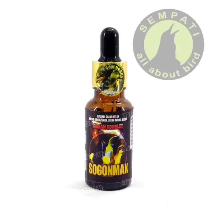 SEMPATI Sogonmax Sogon Max 10ml Cairan Konslet Suplemen Gacor Instan Burung Sogon Sogok Ontong Kolibri Konin Ninja Vitamin Penggacor Burung Kicau Doping Mental Fighter Dongkrak Birahi