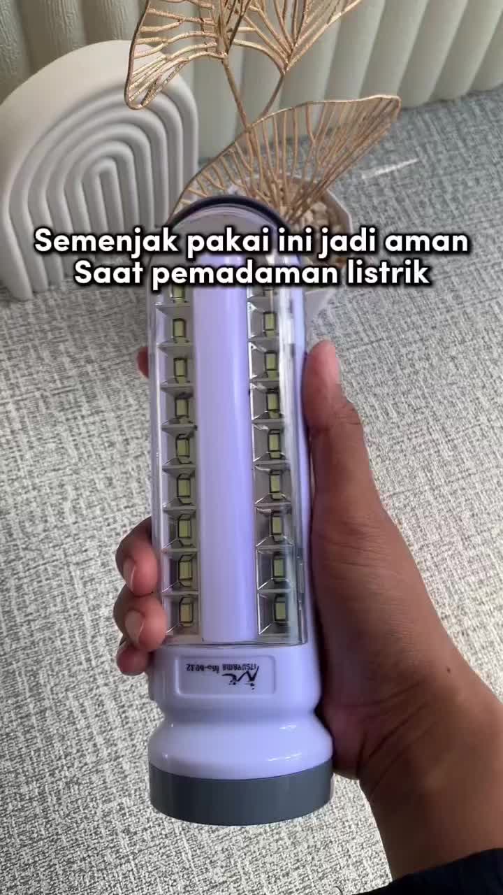 Mitsuyama Lampu Senter Darurat Emergency MS-6032 LED Cahaya Putih Portable Baterai Rechargeable