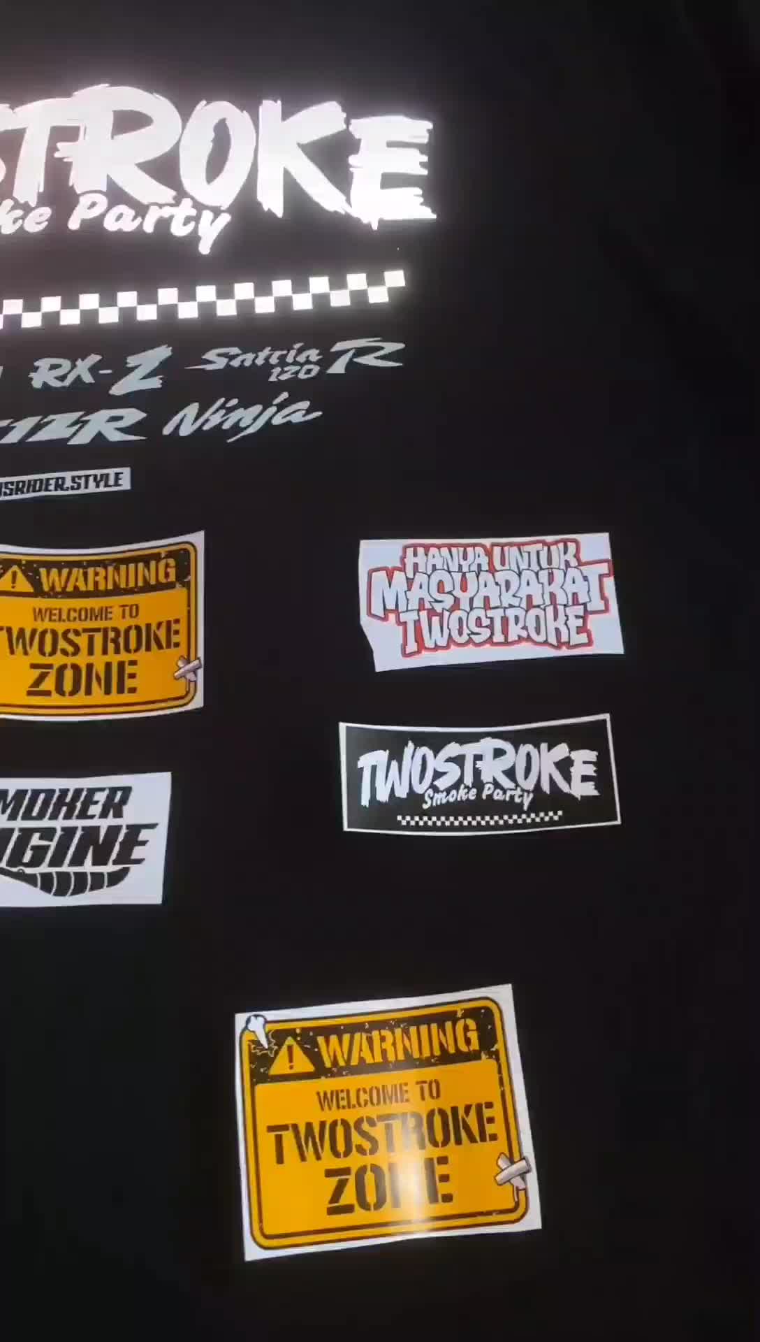 Kaos REFLECTIVE MENYALA TWOSTROKE | kaos 2 stroke 2 tak original | Kaos otomotif 2 Stroke