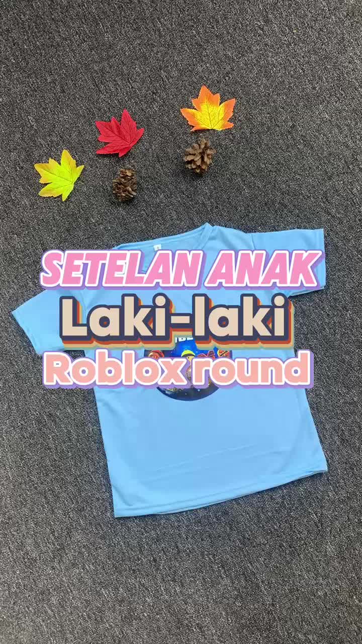 Setelan Anak Laki Laki dan Perempuan ROBLOX ROUND - Baju Kaos dan Celana Fashion Motif Pakaian Terbaru Usia 5-15 Tahun [BISA COD]