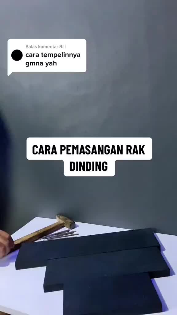 cod rak ambalan dinding serbaguna model melayang dinding Besi Bunga