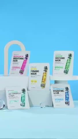[BPOM] KORMESIC Niacinamide B5 Brightening Mask 25ml - Masker Pencerah dan Pelembab Muka, Melembabkan, memutihkan, menghilangkan kulit kusam, memperbaiki dan melembabkan kulit yang terkena sinar matahari Mencerahkan Wajah Hitam Hyaluronic Perawatan
