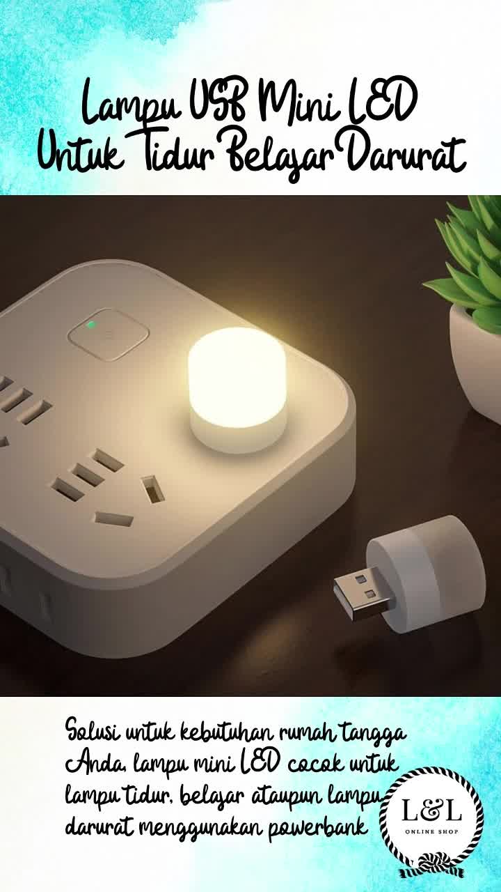 Lampu LED USB Mini Lampu Night Light Portable Camping Outdoor Daily Lampu Travel Mini Light USB Putih Laptop