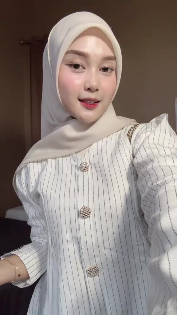 LBITZ- Arika Blouse Stripe Atasan Wanita Peplum Blouse Lengan Puff Salur Lengan Panjang