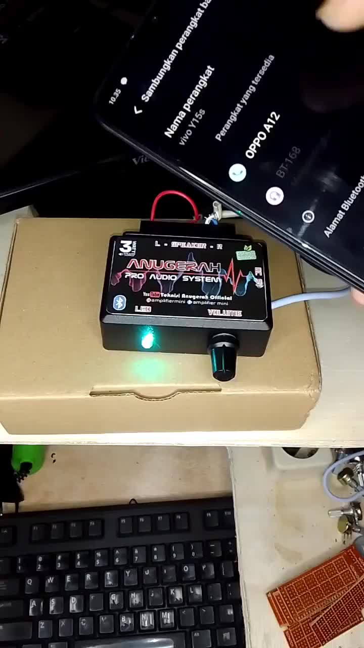 Amplifier Mini Bluetooth 5V 3W+3W - Tone Control Volume