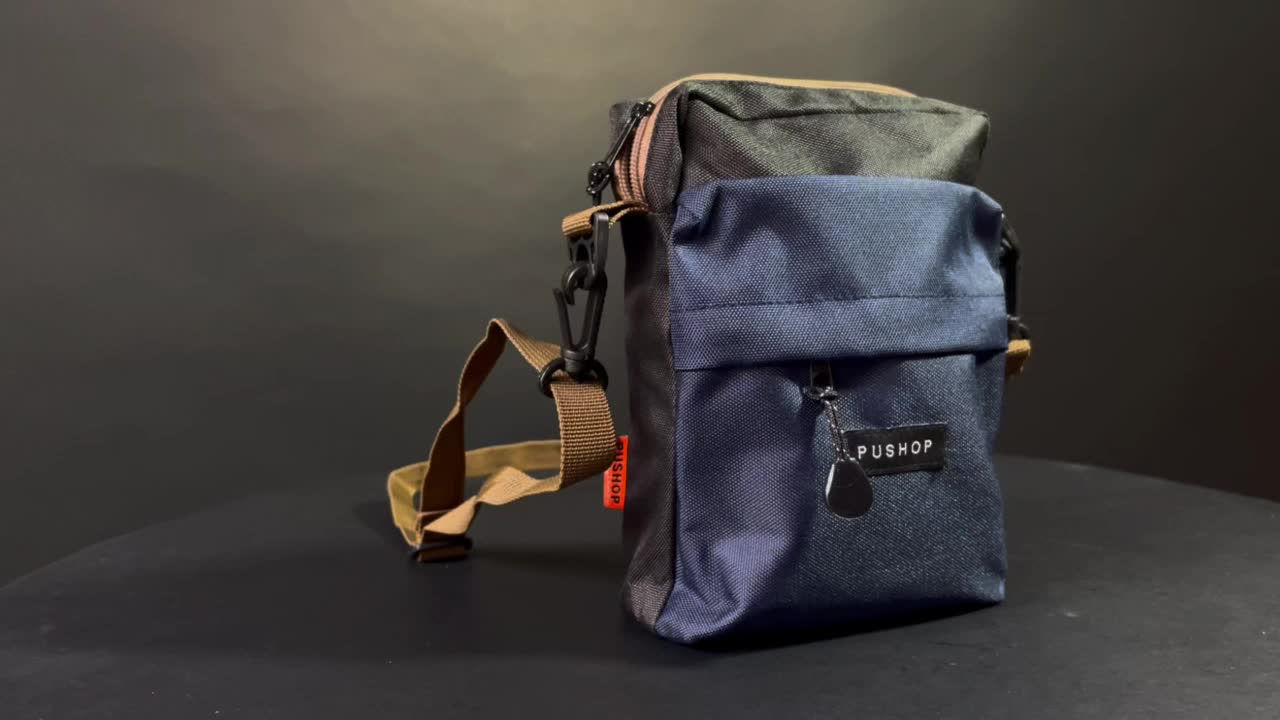 PUSHOP Tas Selempang Pria Wanita LOPEZ - Tas Selempang Kecil Pria Wanita Sling bag Mini Uniseks Kombinasi Warna Polos