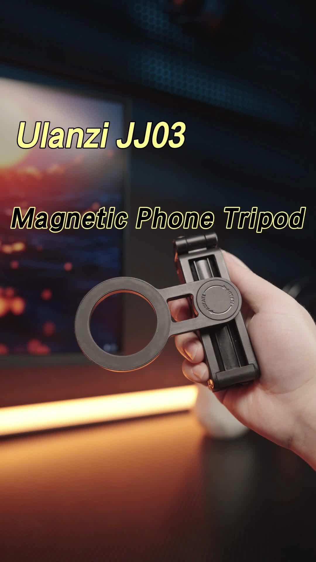 Ulanzi JJ-03 Magnetic Tripod for Phone with Remote Control, 3-in-1 Selfie Stick Handle Grip 360° Rotation