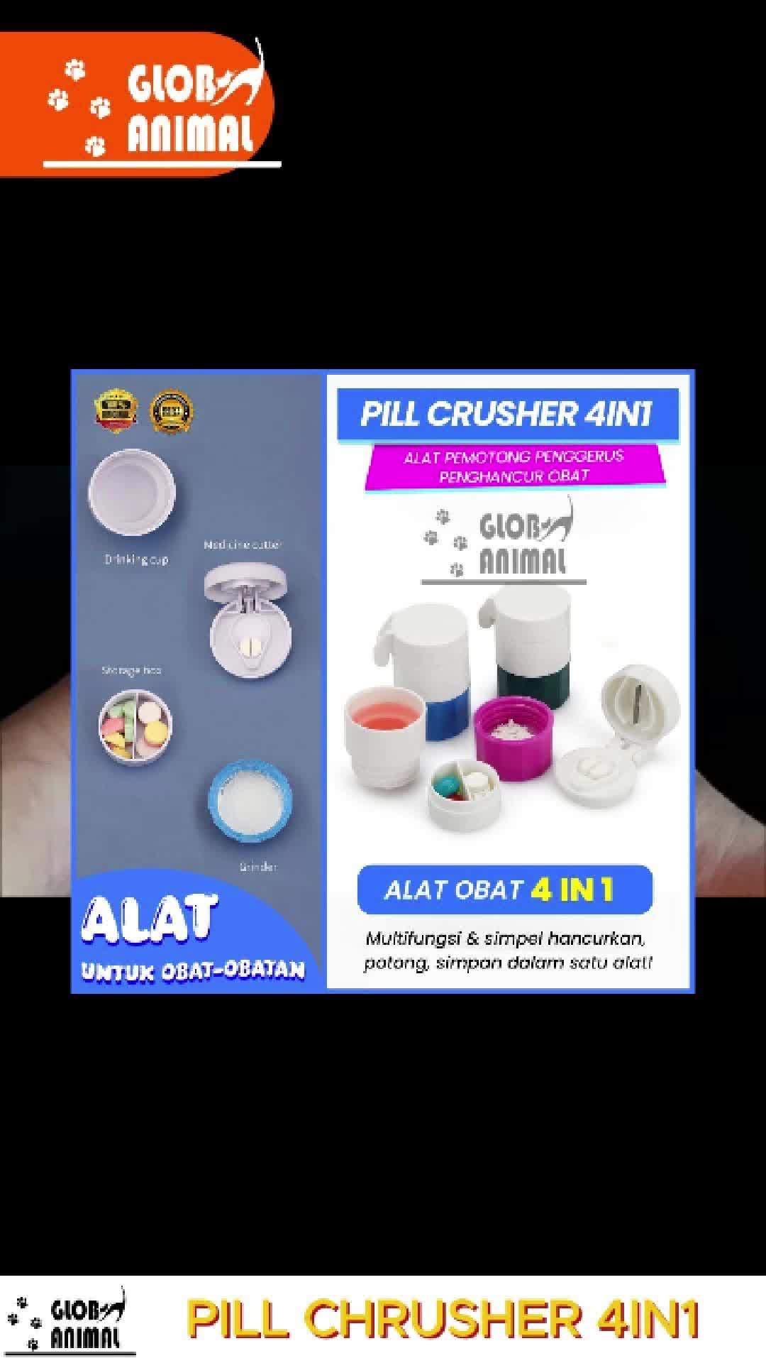 PILL CRUSHER 4IN1 alat pemotong penggerus penghancur obat tablet Pembagi Pil