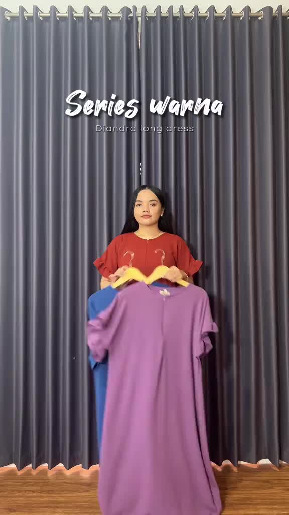 Azzura Homdresss Daster Semata Kaki Crinkle Airflow
