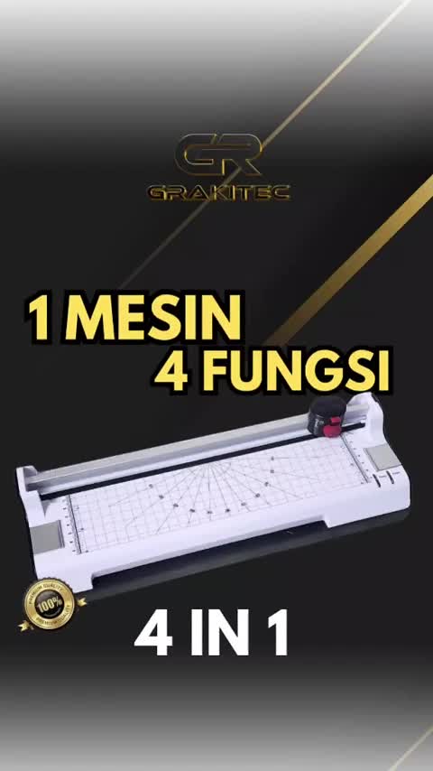 Grakitec Mesin Laminating A4/F4 (4in1) 230mm (Bisa Laminating Panas dan Laminasi Dingin, untuk KTP, Ijasah, KK, Sertifikat, Akte Kelahiran)