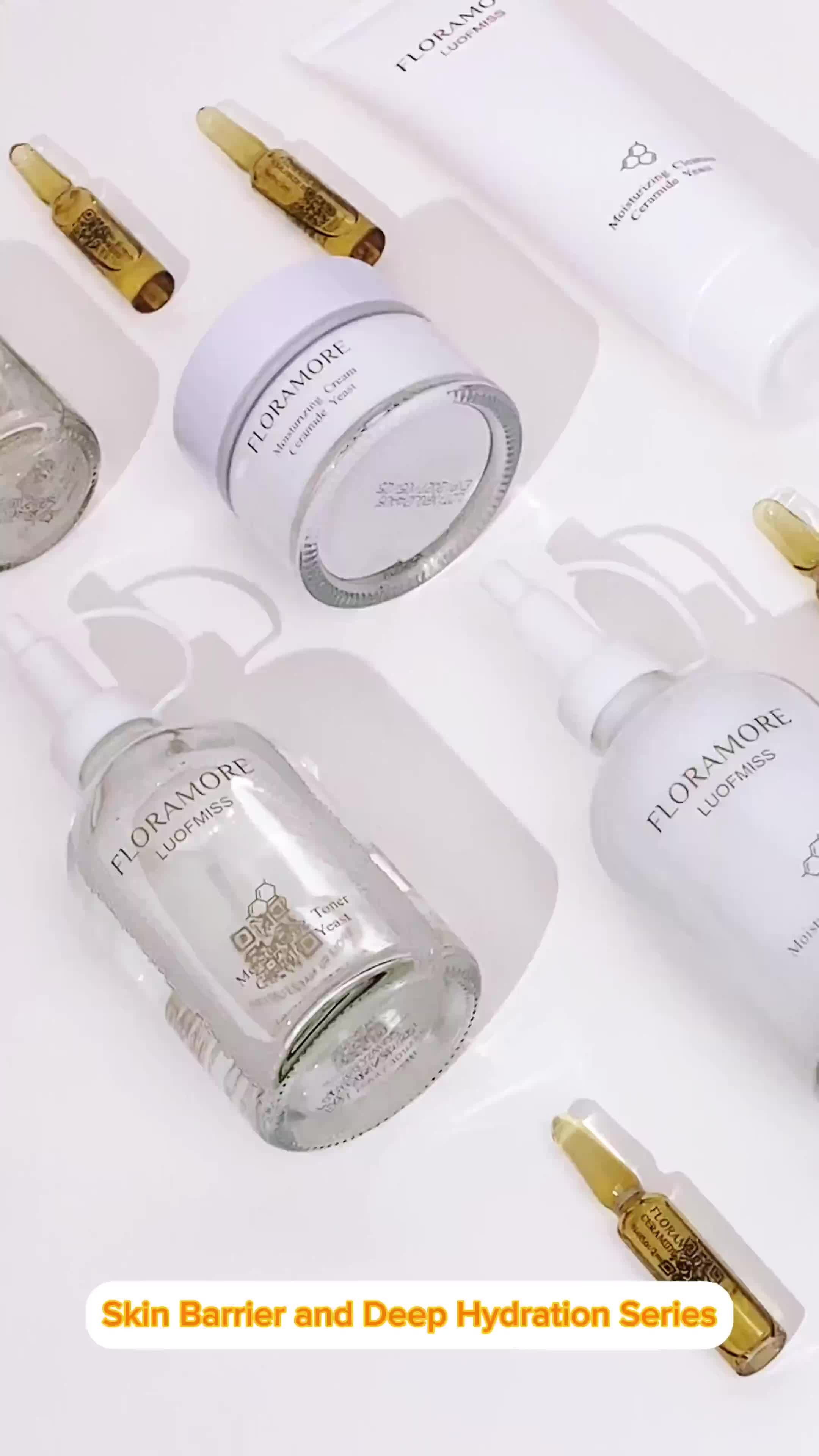 【Skin Barrier & Deep Hydration-For Dry And Sensitive Skin】Floramore Ceramide Yeast Hydra 6 Pcs Set Package - Paket Skincare Serum Ceramide Paket Perlindungan Kulit & Hidrasi Mendalam Untuk Kulit Kering Dan Sensitif |  Hadiah wajib di pilih