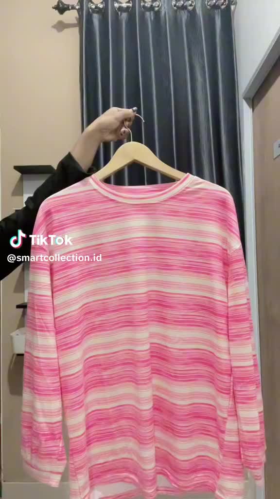 Smartcollection BJ1216 Baju Atasan Lengan Panjang Oversize Kaos Motif Vintage outfit Wanita Kekinian Fashion Korean Cewek Dewasa Remaja Oblong Santai Pendek Distro