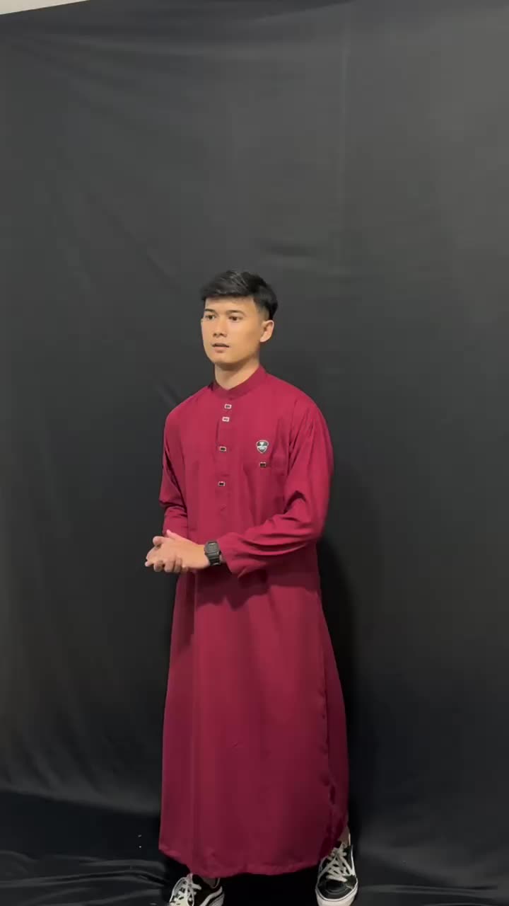 JUBAH PRIA MODEL KANCING SULTAN LENGAN PANJANG MOTIF POLOS JUBAH PRIA DEWASA REMAJA DEWASA Muslim