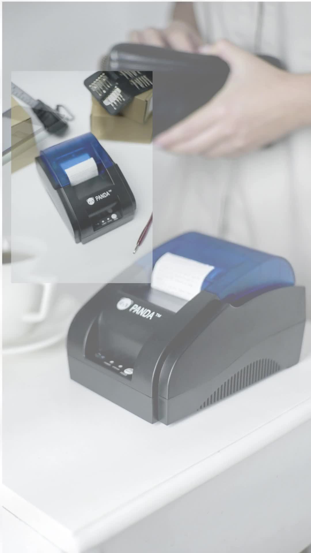 Printer Thermal Desktop Panda PRJ-58D 58mm Android/IOS/WIndows ( USB + Blluetooth ) untuk Kasir, PPOB, resi pengiriman
