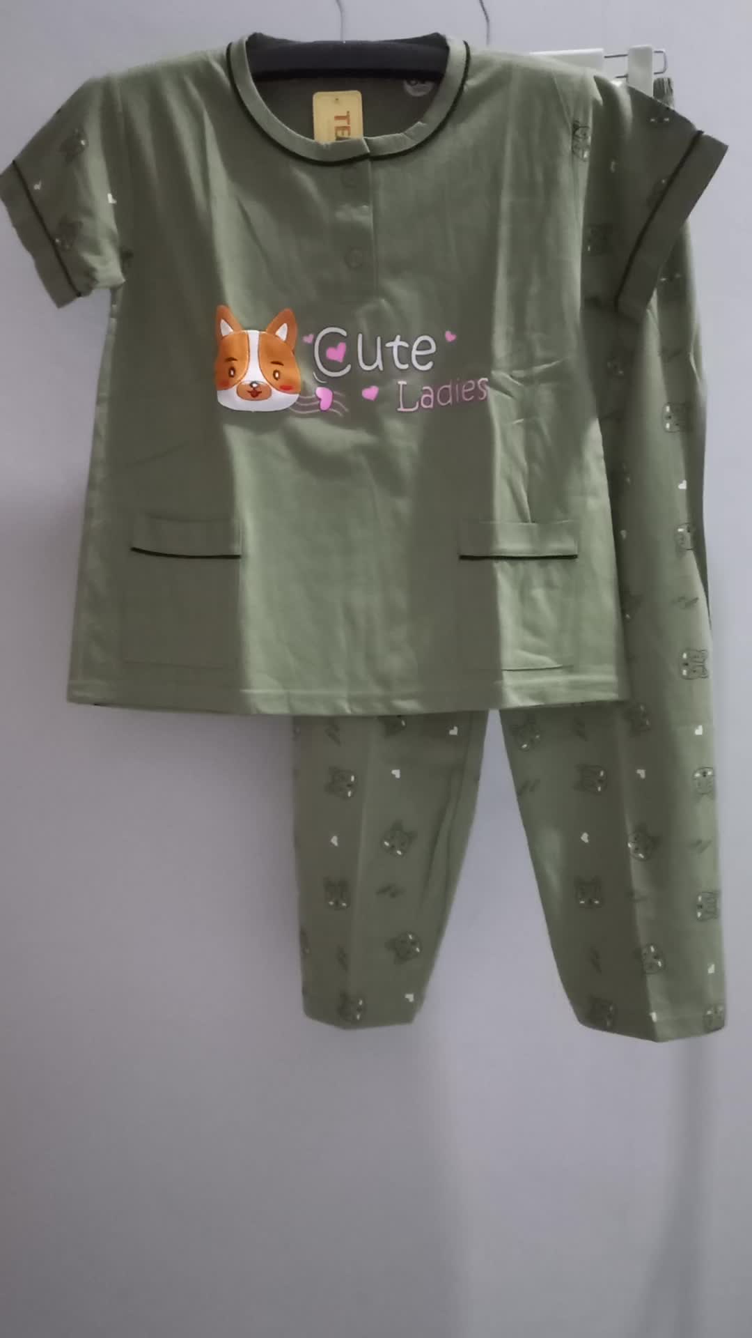 Baju Tidur CP Tanggung Tessa/SETELAN Anak Perempuan/Babydoll Tessa Anak Tanggung ( Lengan Pendek Celana Panjang Tanggung )
