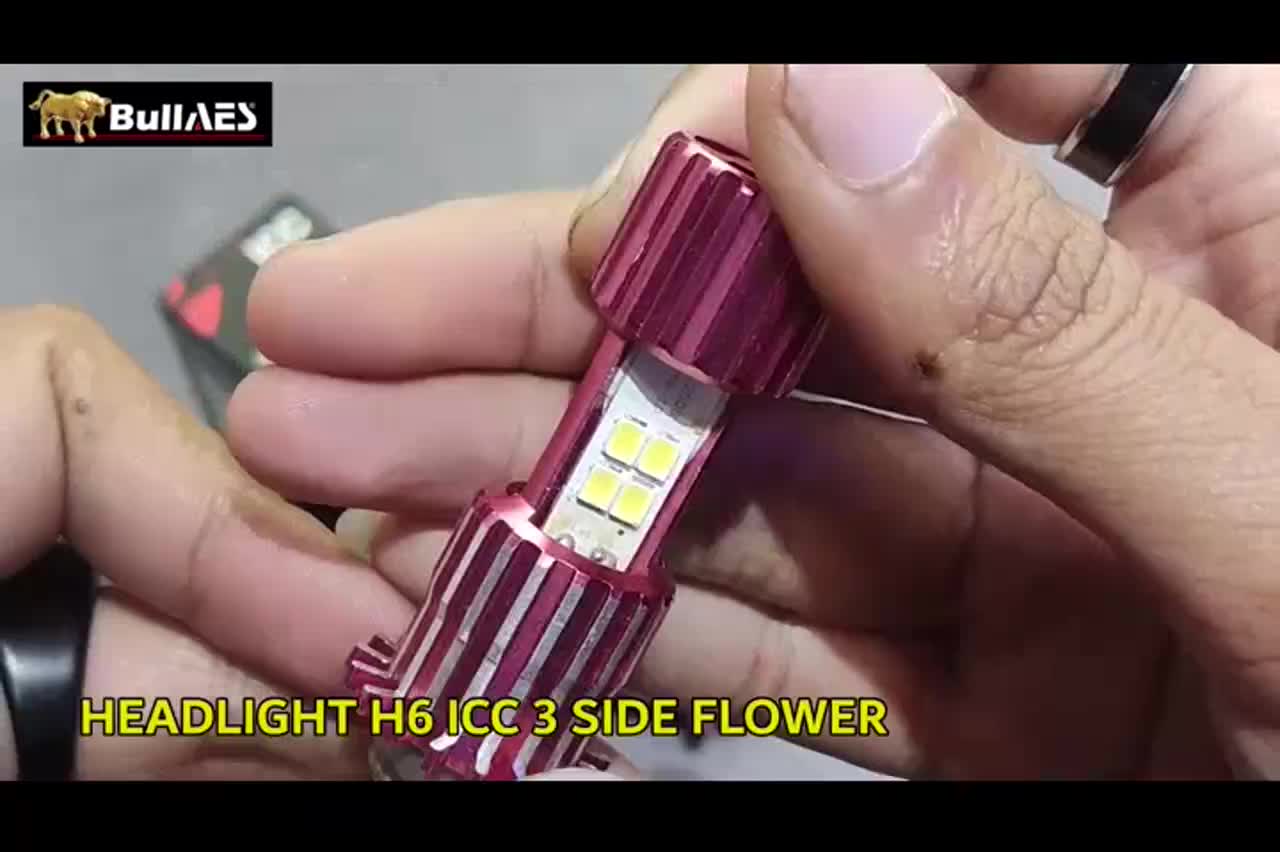 BOHLAM LED H6 3 Side Posisi LED BOHLAM LED H6 MOTOR Flower Motorcycle